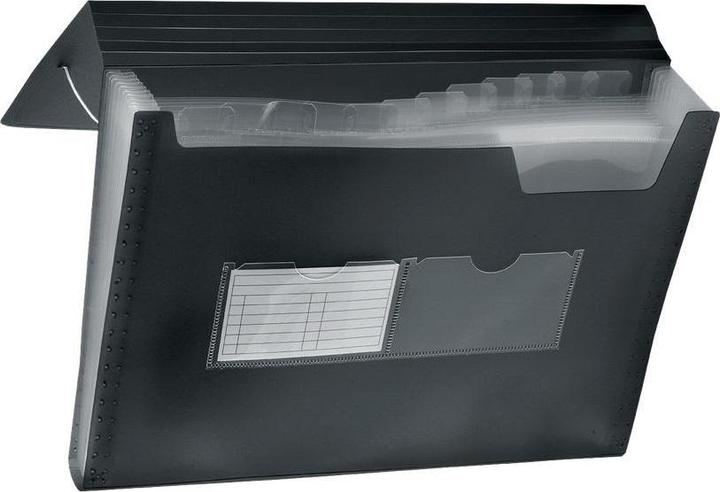 Produktbild Teka A4-Akkordeon-Ordner mit Gummiband. 13 schwarze Fächer (A4)