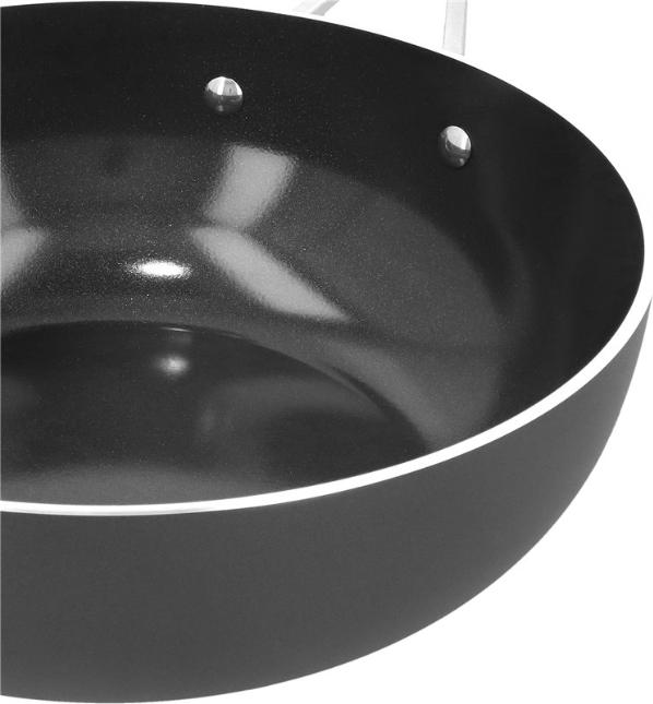 Produktbild Demeyere Alu Industry 3 Ceraforce Wok 28cm antihaftbeschichtet (28 cm, Wok Pfanne, Edelstahl)