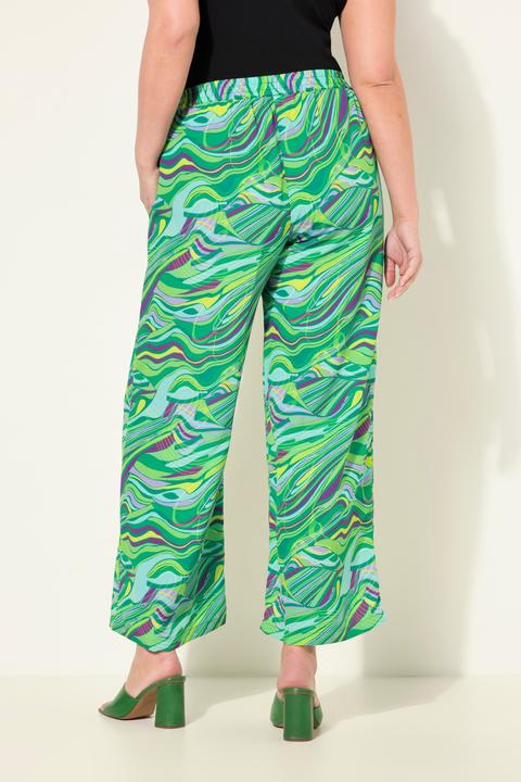 Image du produit Miamoda Pantalon à jambe droite confortable, taille élastique et imprimé all-over (42)