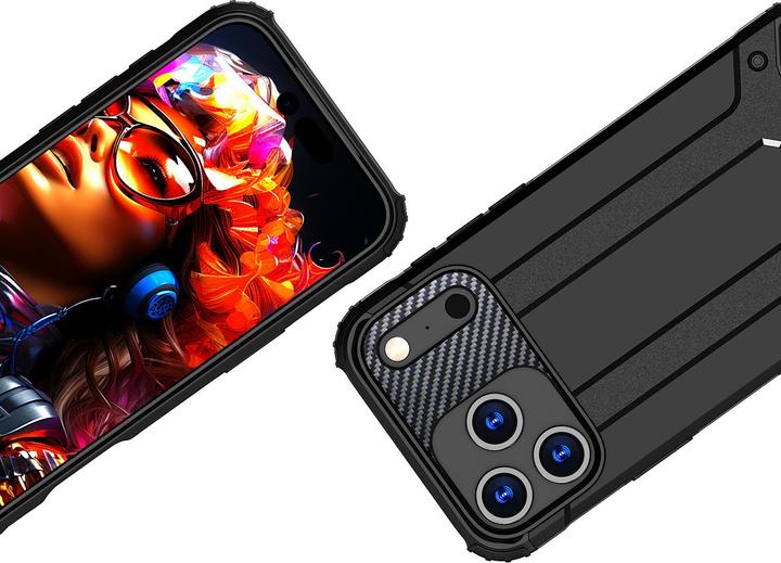 Actual product image Hurtel Hybrid Armor Case für iPhone 17 Pro Max - Schwarz (Apple iPhone 17 Pro Max)