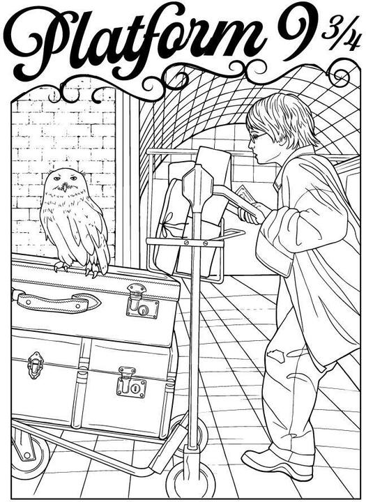 Produktbild Harry Potter 20 Ausmal-Postkarten: Greetings from Hogwarts, Hogsmeade, and beyond!