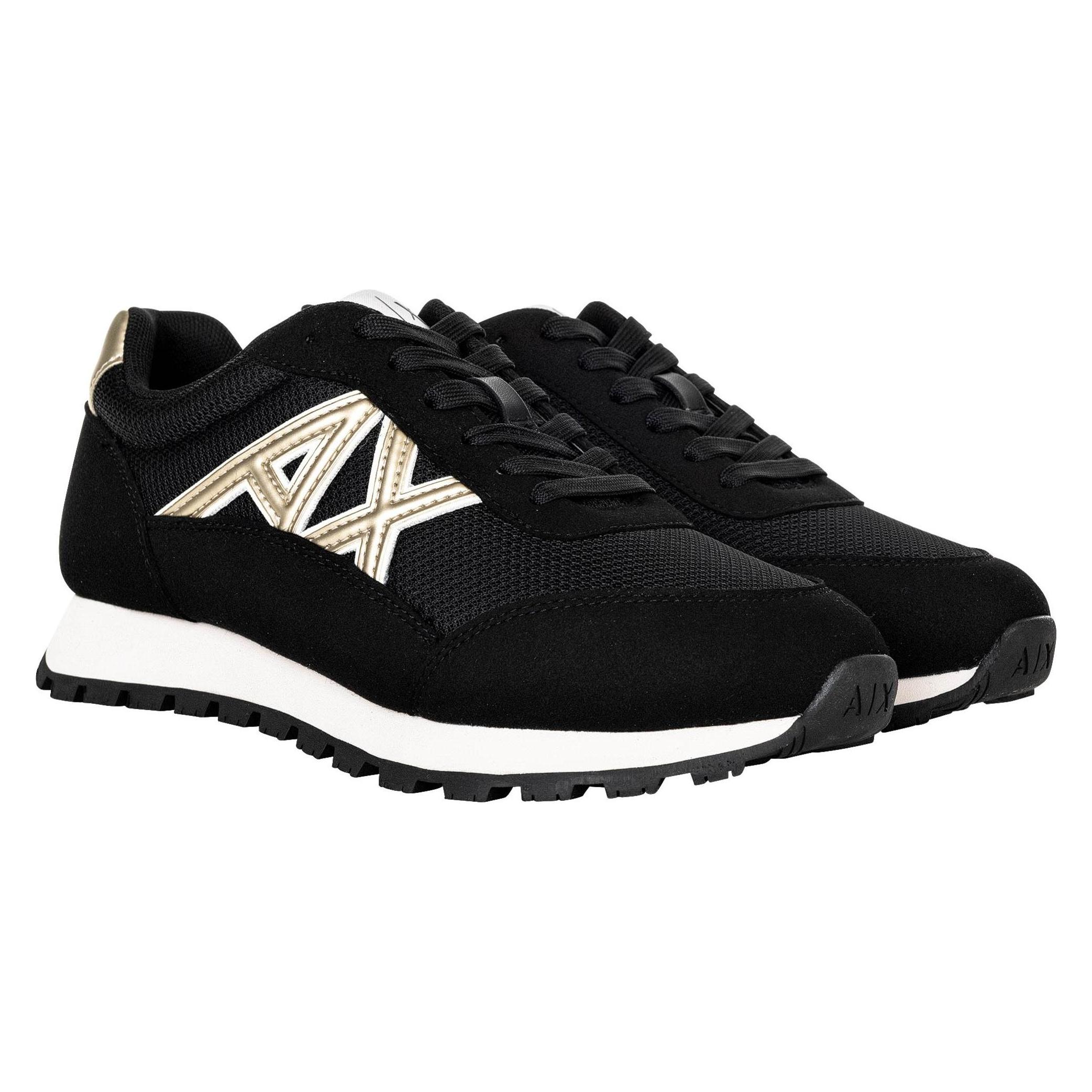 Armani Exchange, Damen, Sneakers, Sneaker Drop Microsuede, Schwarz, (39)