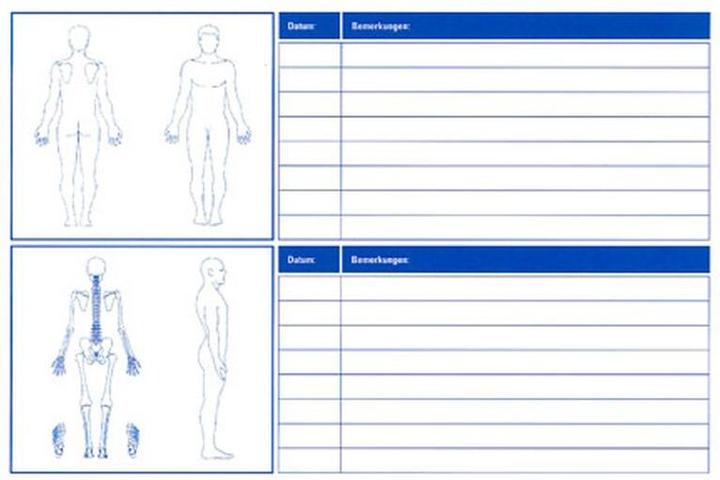 Produktbild Sport-Tec Patienten Karteikarten, 100 Stück, gefaltet auf DIN A5 quer (A5)
