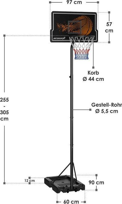 Image du produit Juskys Panier de basket-ball