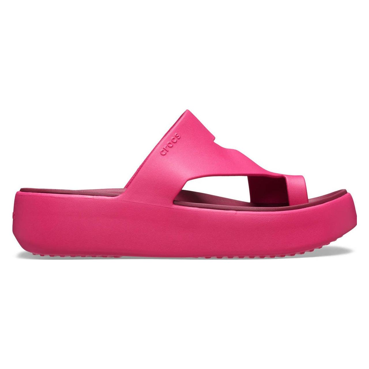 Crocs, Damen, Sandalen, W's Getaway Platform Toe Loop, Pink, (41, 41.5, 42, 41 1/3)
