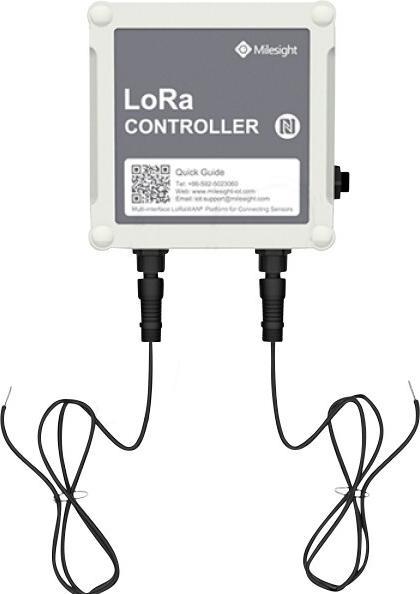 Actual product image Milesight solenoid valve controller. uc512-di-868m
