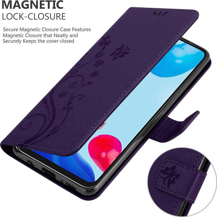 Produktbild Cadorabo Hülle für Xiaomi RedMi NOTE 11 4G / 11S 4G mit Blumen Muster (Xiaomi Redmi Note 11S, Xiaomi Redmi Note 11)