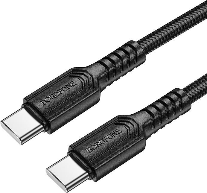 Borofone Kabel BX116 Certain - Typ C auf Typ C - PD 60W 3A 1 Meter schwarz (1 m, 60 W)