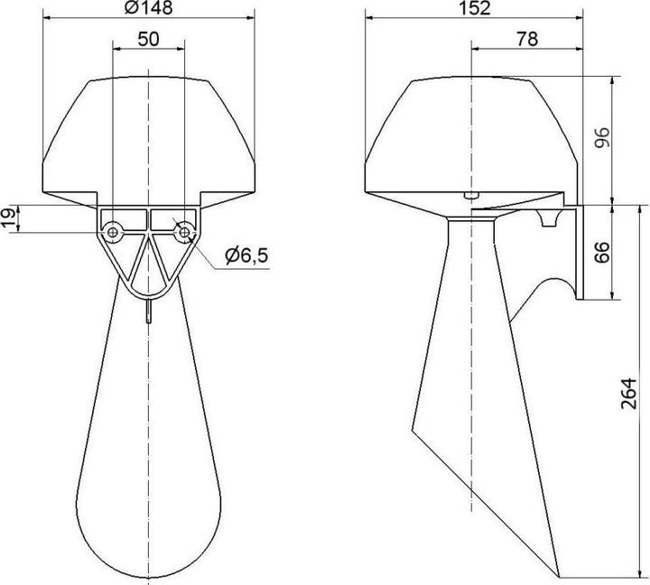 Actual product image Werma Grey trumpet horn,108dB 24Vdc