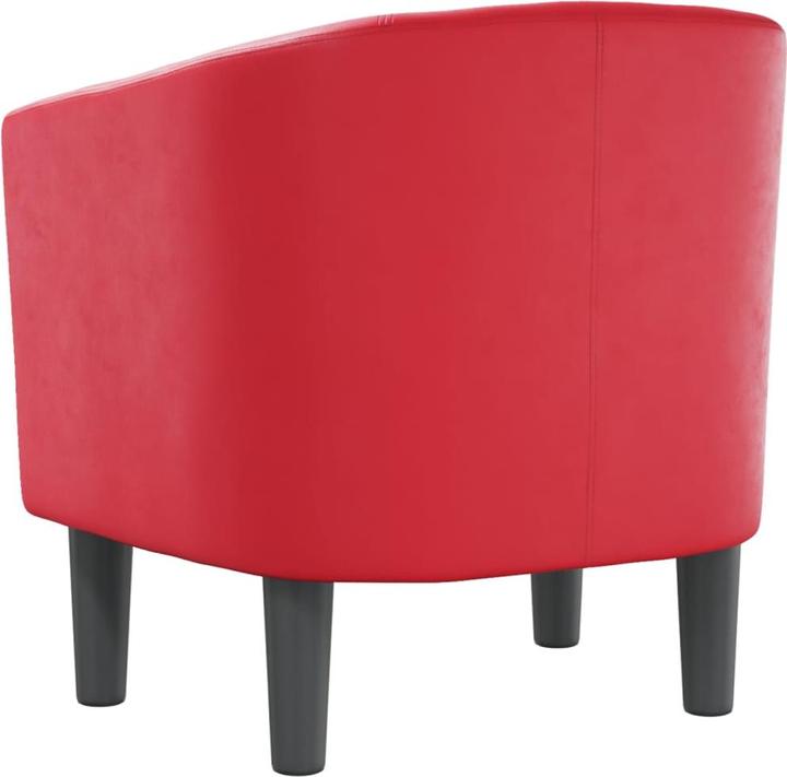 Actual product image VidaXL Clubsessel Rot Kunstleder,Farbe: Rot,Material: Kunstleder (60