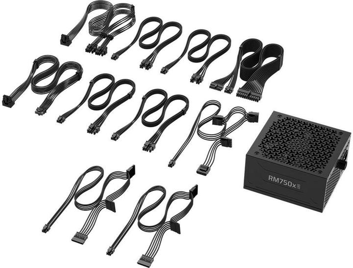 Actual product image Corsair RM750x Shift Strmforsyning - 750 Watt - 140 mm - ATX 3.1 - 80 Plus Gold certified (750 W)