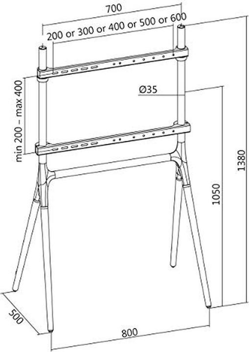 Produktbild LogiLink TV Ständer (Diverse, 70", 40 kg)