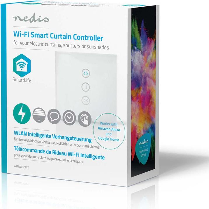 Produktbild Nedis Smartlife WIFI Wandschalter Wi-Fi Sonnenschirm/Verschluss/Vorhang Wandhalterung 300 W AndroidT