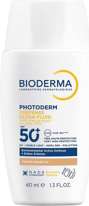 Bioderma Photoderm Xdefense Ultra Fluid SPF 50+ 40ml Shade 03 - Golden (Crème solaire, SPF 50+, 40 ml)