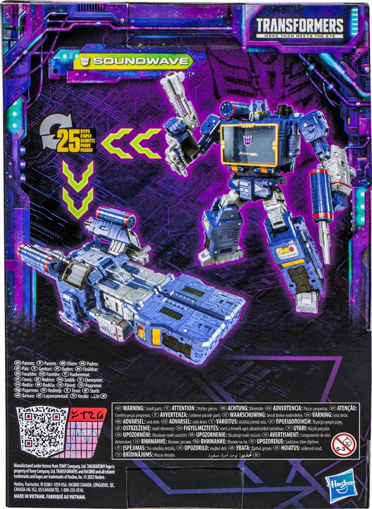 Actual product image Transformers Toy Generations Legacy 17.5 cm tall Voyager Soundwave action figure, for kids a