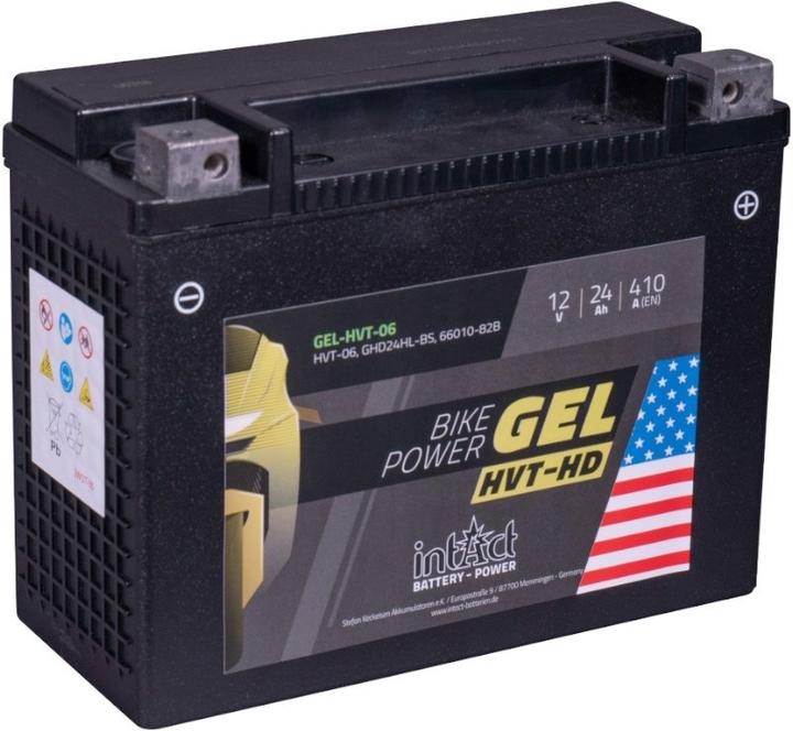 Actual product image Intact GEL-HVT-06 Bike-Power Gel HVT-HD 24Ah Motorcycle Battery GHD24HL-BS (12 V, 24 Ah, 410 A)