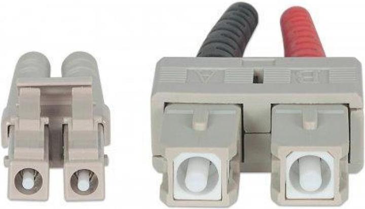 Actual product image Intracom INTELLINET 302716 Intellinet Fiber optic cable LC-SC duplex 2m 50/125 OM3 multimode 2mm Jacket (2 m)