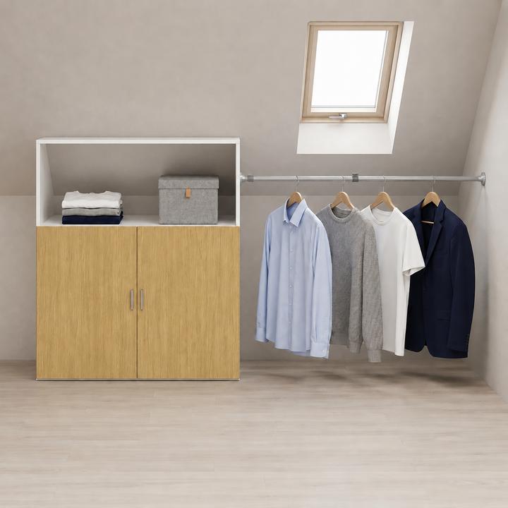 Produktbild VCM Holz Dachschrägen Kleiderschrank Dacho M (90 x 50 x 100 cm)