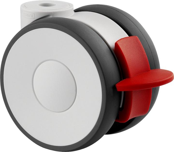 Produktbild Tente Doppellenkrollen Linea 65 mit Radanbindung und Feststeller