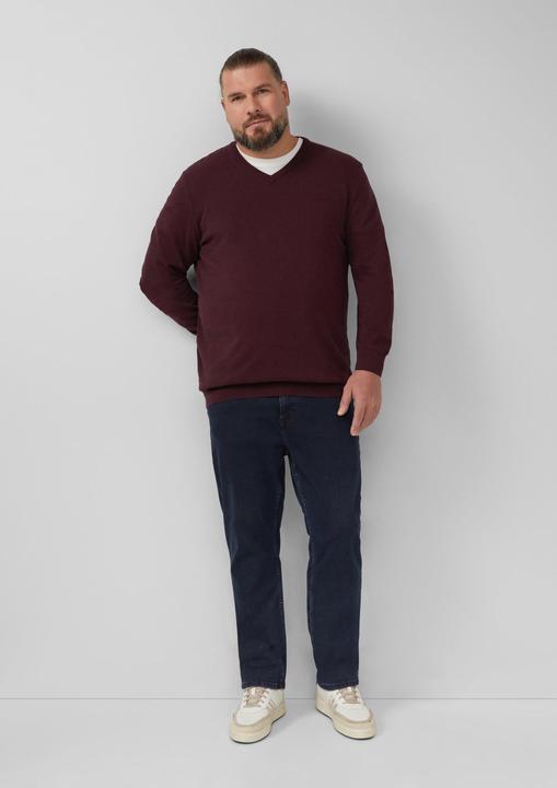 Produktbild S.Oliver Strickpullover Strickpullover mit Logo-Stickerei (4XL)