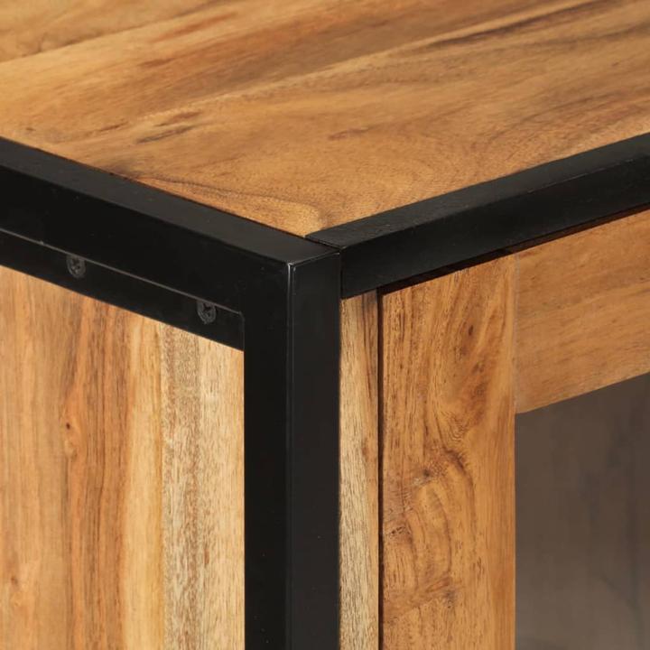 Produktbild vidaXL Bad-Wandschrank Akazie und Eisen (40 x 30 x 90 cm)