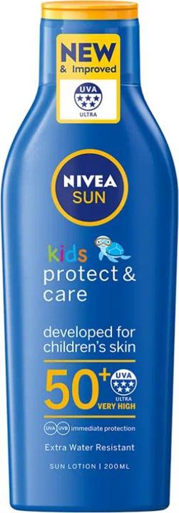 Actual product image NIVEA SUN NIÑOS protector hidratante waterproof SPF50+ 200 ml (Suntan cream, SPF 50, 200 ml)