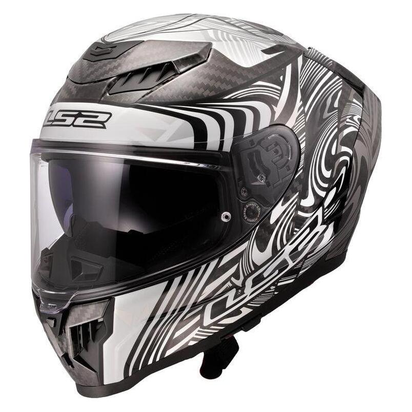 LS2, Motorhelm, FF807 Dragon Carbon Enthum Integralhelm (Xs)
