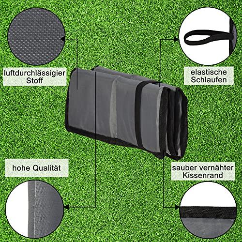 Image du produit Alopini Pack de 2 coussins d'assise d'extérieur Pliables, Tapis d'assise journaliers Imperméables
