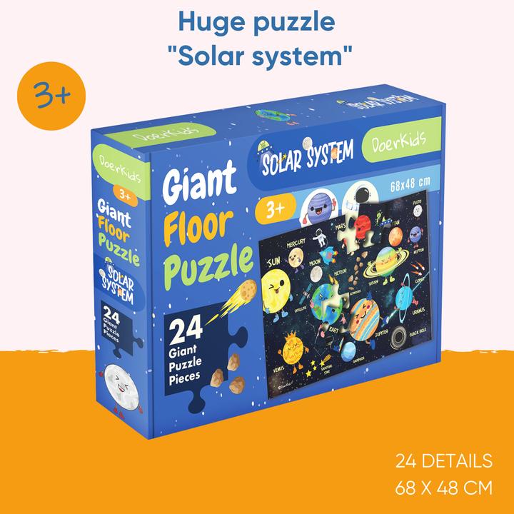 Image du produit DoerKids Système solaire puzzle de sol géant (24 pièces)