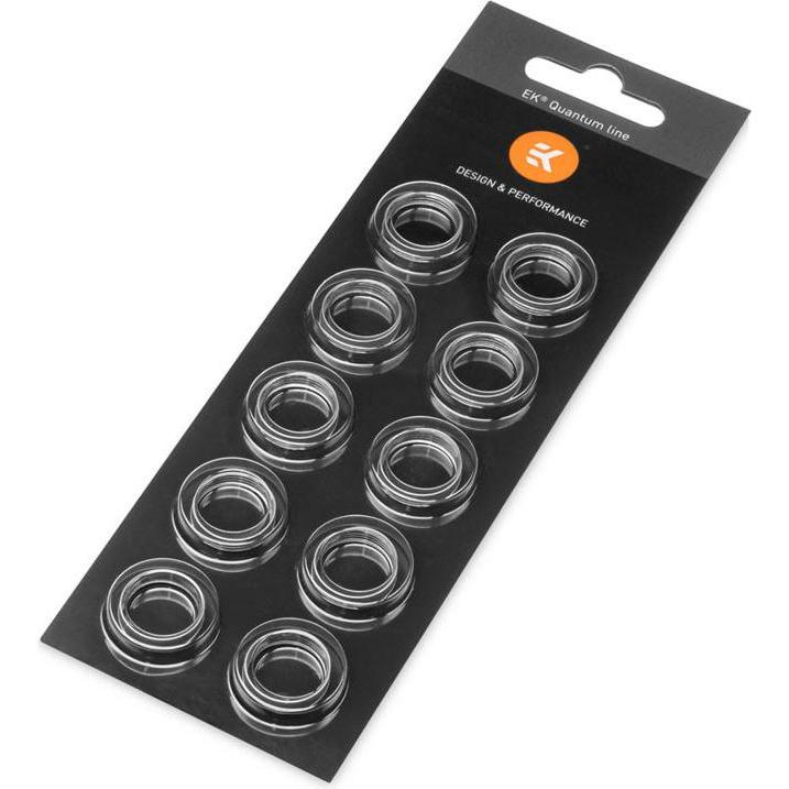 Thumbnail - EKWB EK-Quantum Torque Color Ring 10-Pack HDC 12 - silber, Wasserkühlung Anschluss, Silber