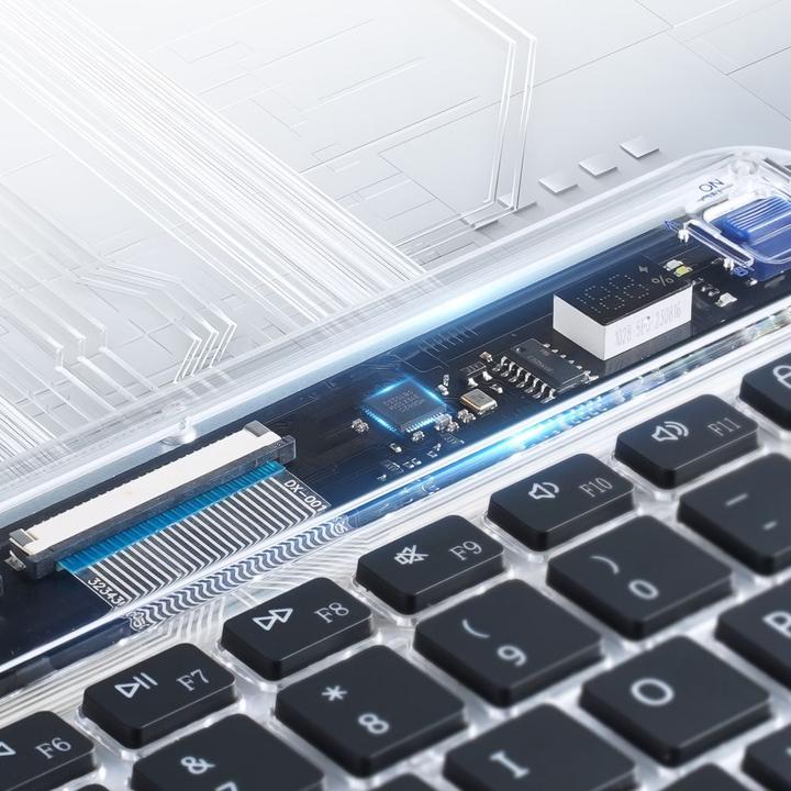 Produktbild Dux Ducis Keyboard (CK Series) Wireless for Laptop / Tablet / Phone - Transparent (Eng. Int., Kabellos)