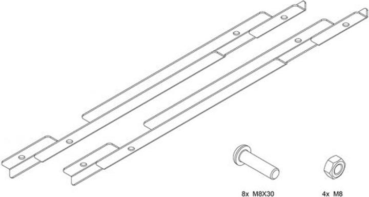Actual product image Hagor Mounting component (2 adapter strips) for LCD display