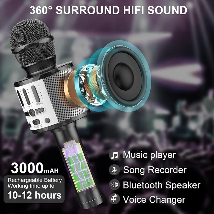 Actual product image MicQutr Karaoke-Mikrofon mit Bluetooth-Lautsprecher