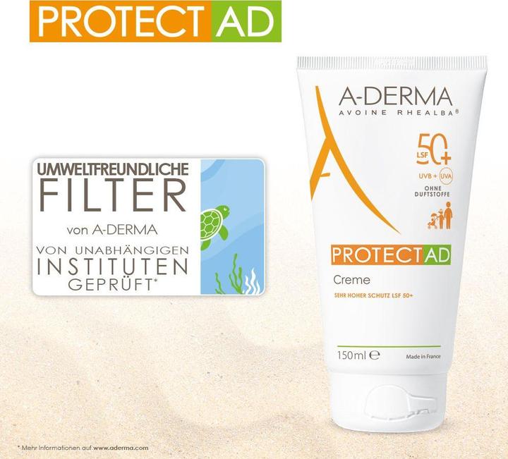 Actual product image A-Derma Protect AD Cream SPF 50+, 150 ml Cream (Suntan cream, SPF 50+, 150 ml)