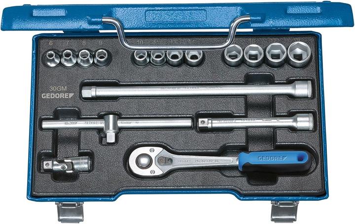 Image du produit Gedore 30 GMU-10 Jeu de douilles 3/8" 17 pièces 6 pans 6-19 mm (10 mm, 11 mm, 12 mm, 13 mm, 14 mm, 15 mm, 16 mm, 17 mm, 18 mm, 19 mm, 6 mm, 7 mm, 8 mm, 9 mm)