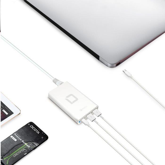 Image du produit Dicota Chargeur mural GaN à 3 ports (32W) UE noir (32 W)