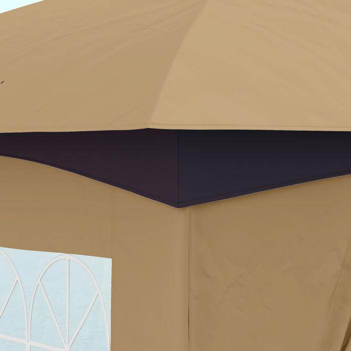 Produktbild Swisshandel24 Pavillon ca. 3,4x3,4 m wasserabweisend, verzinkter Metallrahmen, Beige (335 cm, 335 cm)