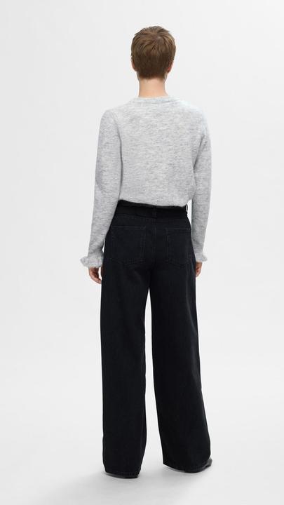 Actual product image Selected Femme Ruched sleeve knitted jumper (XS)