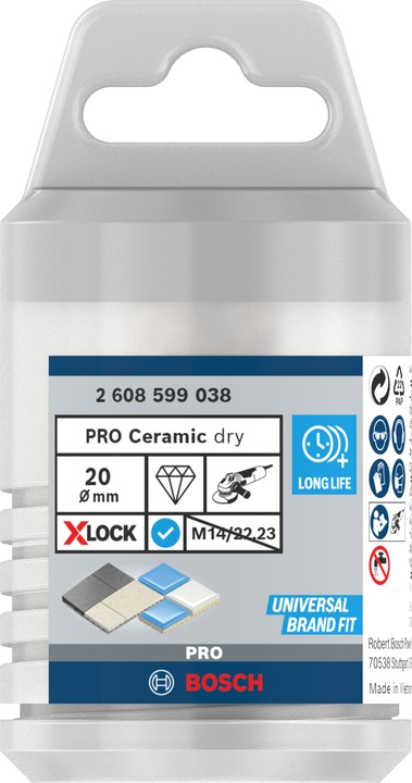 Produktbild Bosch Professional Zubehör PRO Ceramic dry X-Lock Fräser, 20 x 35 mm (20 Millimeter)
