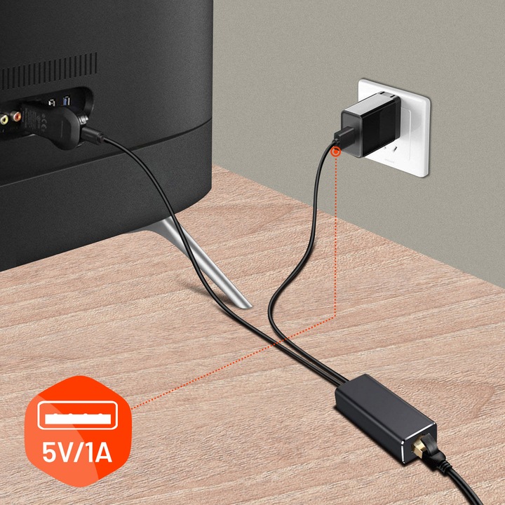 Actual product image Avizar Micro USB / RJ45 Universal Ethernet Adapter 100Mbps