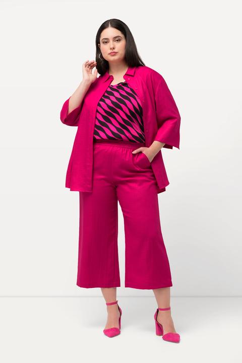 Image du produit Ulla Popken Jupe-culotte longueur mollet, jambe large et taille élastique (48)