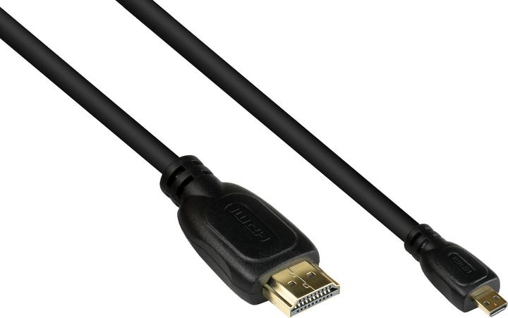 Produktbild Good Connections Anschlusskabel HDMI 2.0b, Stecker (Typ A) an Mirco Stecker (Typ D), 4K / UHD @60Hz, 18 Gbit/s, vergo (2 m, HDMI, 2.0b)
