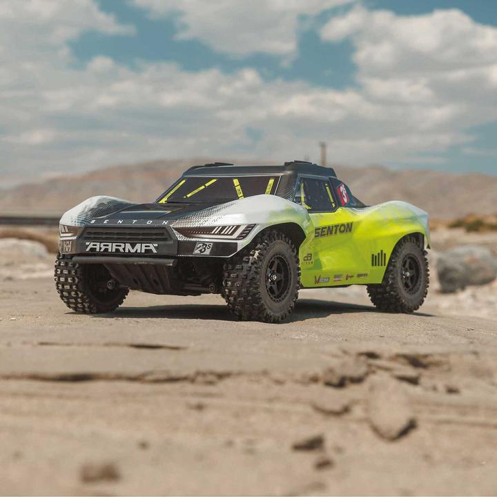 Actual product image Arrma SENTON 223S BLX Brushless 1/10 4x4 Short Course Truck RTR mit DSC, gelb (RTR Ready-to-Run)
