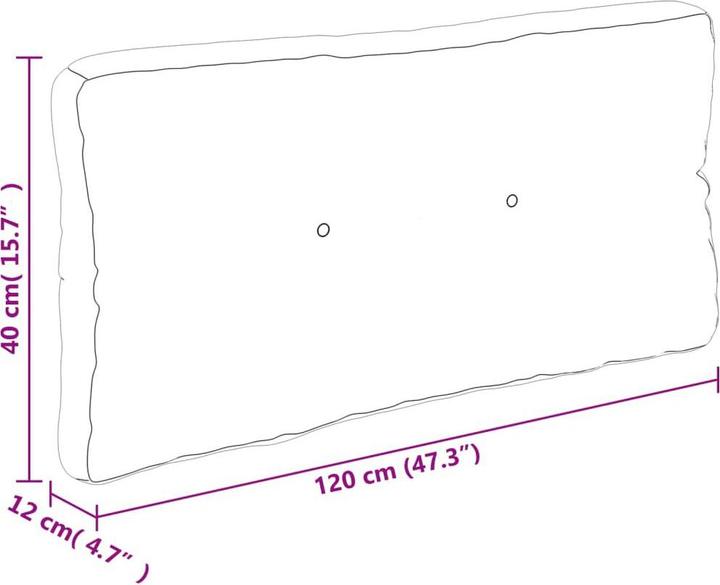 Actual product image vidaXL Palettenkissen (120 x 40 cm)