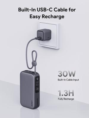 Produktbild Aukey Spark Sling (10000 mAh, 30 W, 37 Wh)