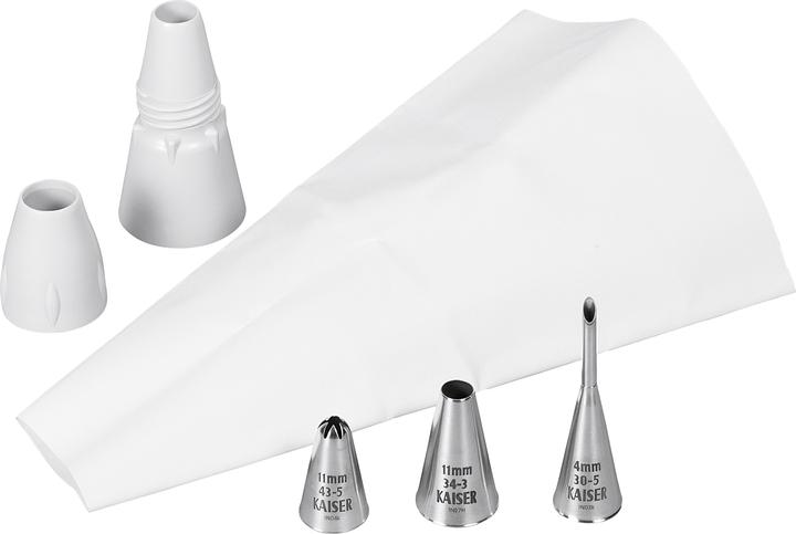 Kaiser Professional piping bag Stainless steel nozzles (Piping bag set)