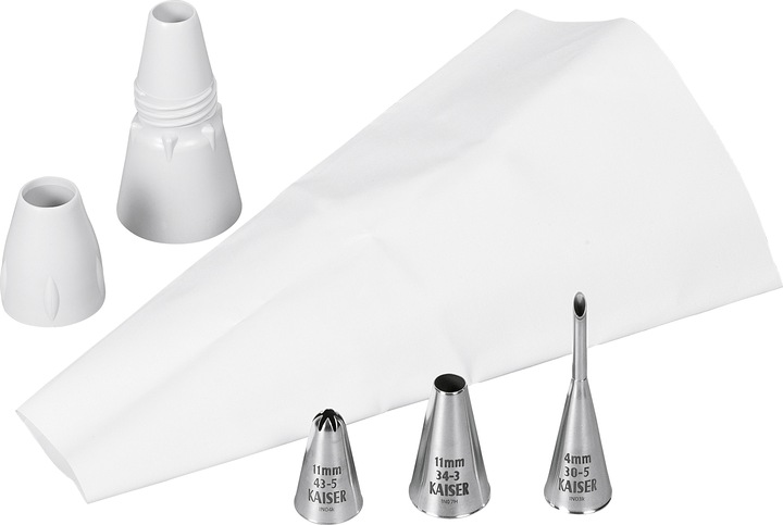 Actual product image Kaiser Professional piping bag Stainless steel nozzles (Piping bag set)