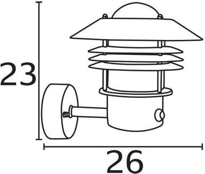 Produktbild Nordlux Vejers, Wandleuchte, Sensor, Schwarz (E27, IP54)
