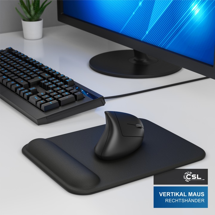 Actual product image CSL wireless Vertical Mouse Bluetooth - wireless vertical mouse - ergonomic design - for PC Notebook (Wireless)