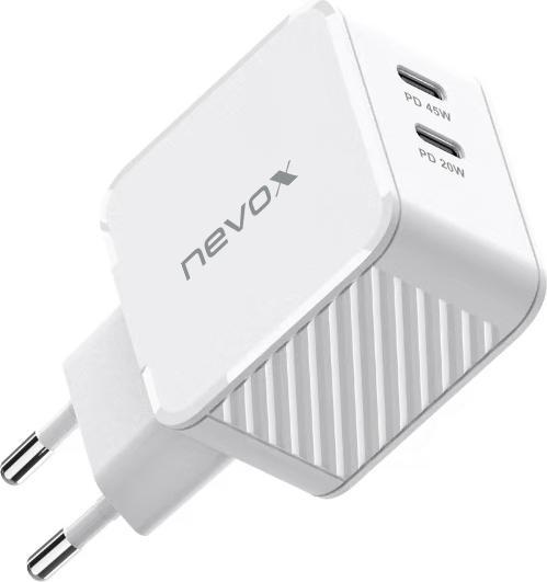 Nevox Netzteil Dual USB-C 45W, ws (45 W, 2 Ports)